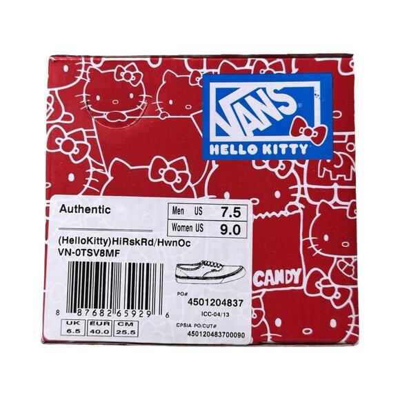 VANS x HELLO KITTY AUTHENTIC (RED/BLUE) SHOES (MEN 7.5/WOMEN 9) NEW in BOX! Rare - Picture 3 of 8